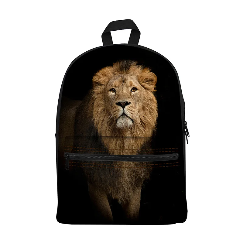 New 2017 Kawaii canvas Backpack for Girls Fashion Children School Bag Cute Animal lion Backpack Kids School Backpack