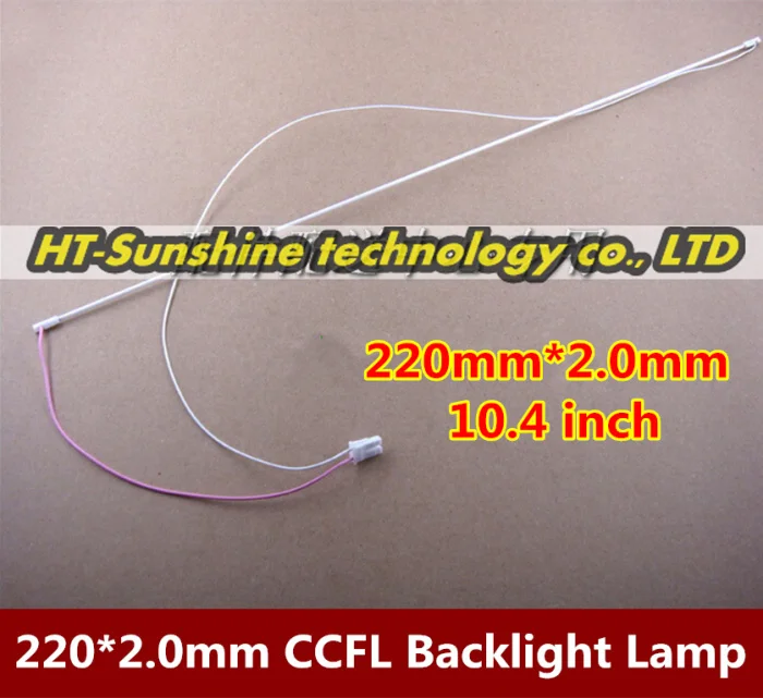 220X2.0 Mm CCFL Tabung Lampu Latar Lampu Wire Harness untuk 10.4 Inch LCD Layar Laptop Display Tanpa Pengelasan 2 pcs/lot