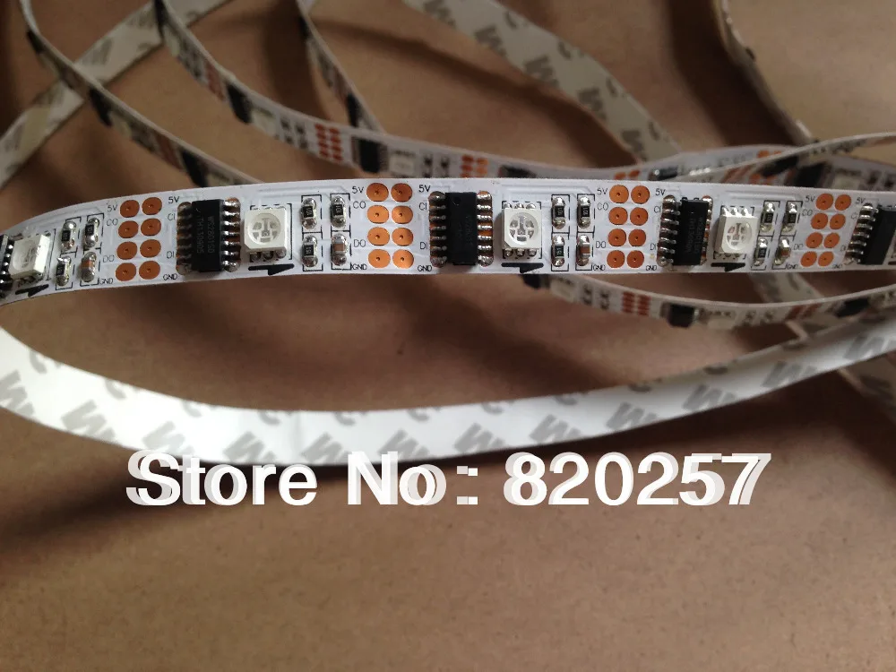 5Meter 16.4 Feet 32PCS WS2801 IC LED Digital Addressable Strip, 32pcs 5050smd RGB, DC5V Input Non-Waterproof LED Strip Light