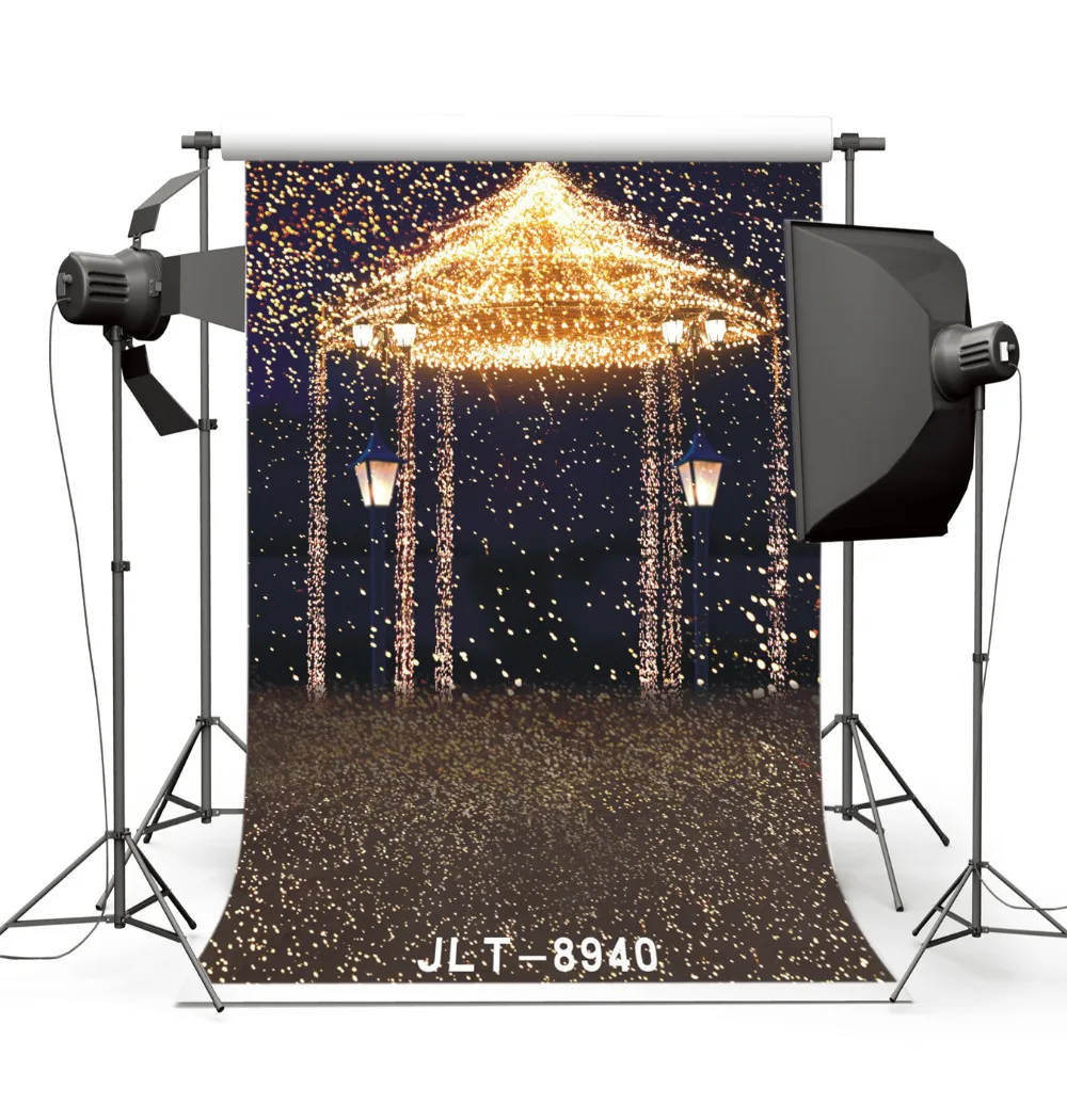 Fond Studio Photography Backdrops Prop Golden Pavilion Firework Vinyl Photo Backgrounds for Photo Studio for Wedding Children