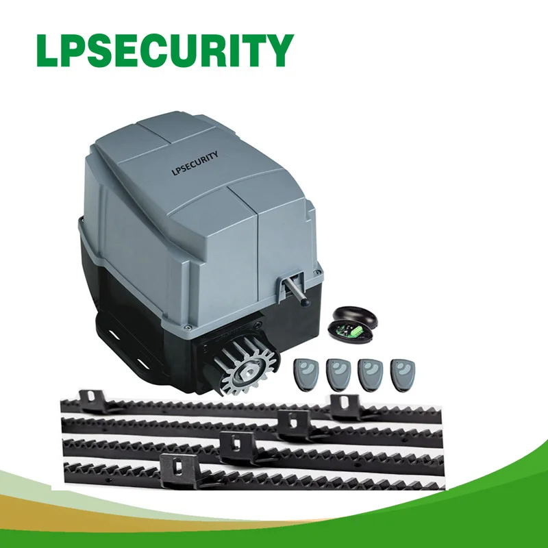 LPSECURITY intensive use best quality 1200kg automatic sliding gate opener motor with 4m or 5m nylon racks