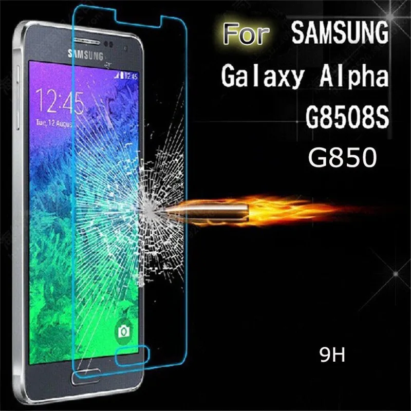 Película protetora de vidro temperado para samsung galaxy, proteção de tela premium para os modelos alpha g850 g850f g8508s