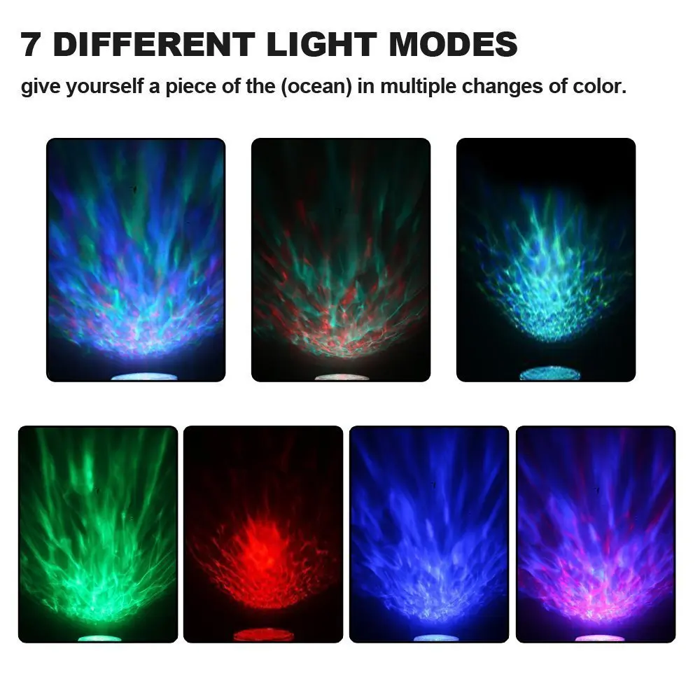 Remote Control Ocean Wave Projector Night Light aurora Starry Sky projector Lamp Built-in Mini Music Child night light projector