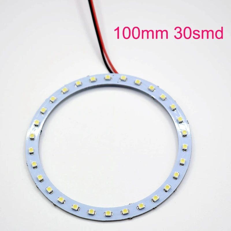 1 pz x bianco giallo blu verde rosso 100mm 3528 30 SMD Car Led Angel Eyes Halo Ring Light Car Light