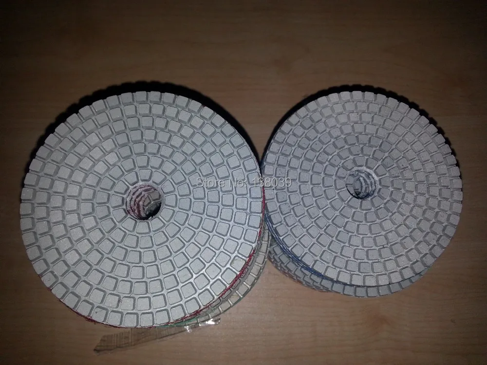 

7pc 5"Diamond Polishing Pads Wet/Dry set for Granite Concrete marble