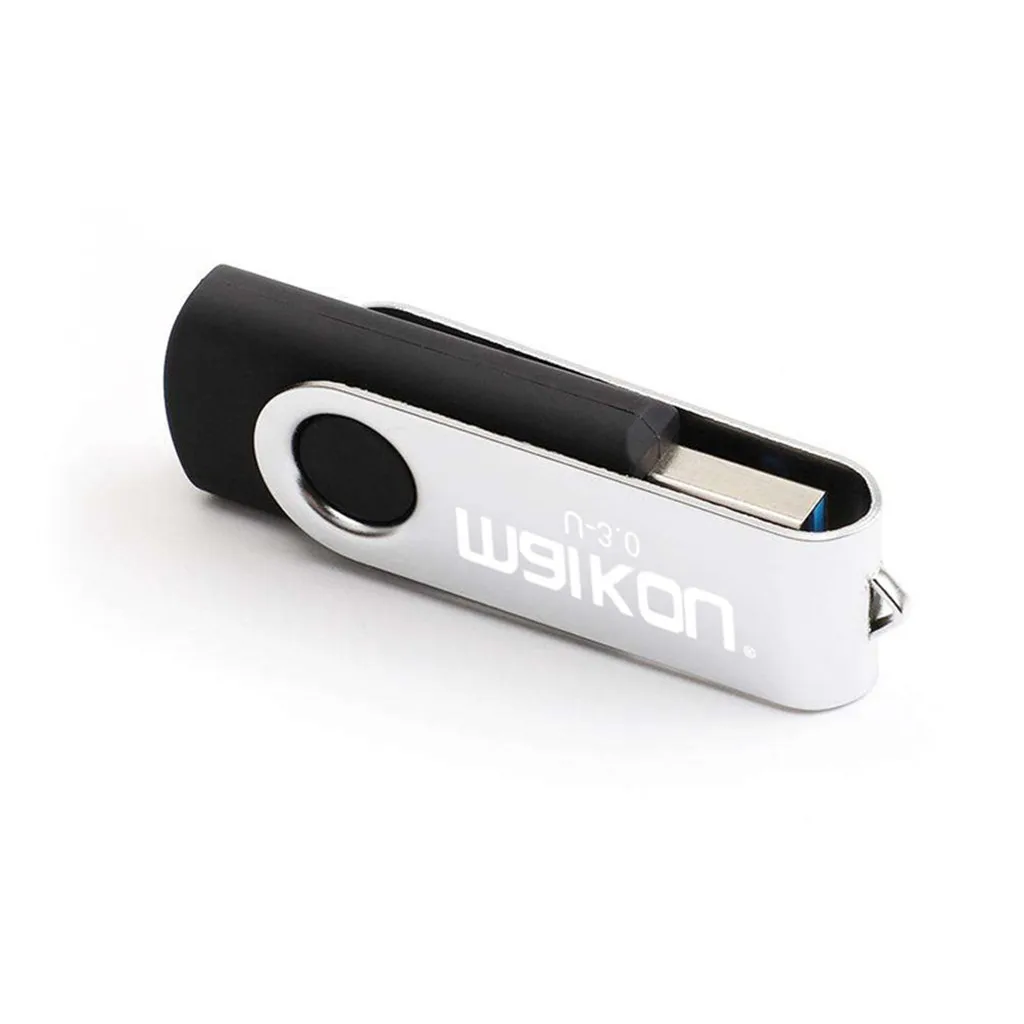 Maikou Rotation High Speed USB3.0 Flash Drive Mobile U Disk Storage Pen Drive BLACK