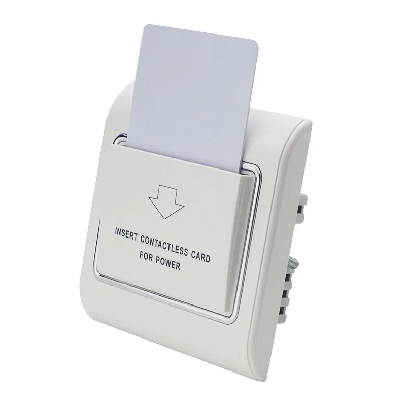 M1 S50 Card Power Switch Energy Saver for Hotel High Frequency 86mm*86mm 30A Wall Switch Insert Card for Power +2 Card