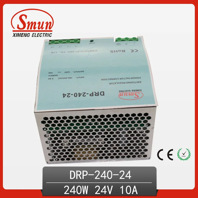 DRP-240-24 240W 24V 10A Single Output AC-DC Industrial Din Rail Switching Power Supply