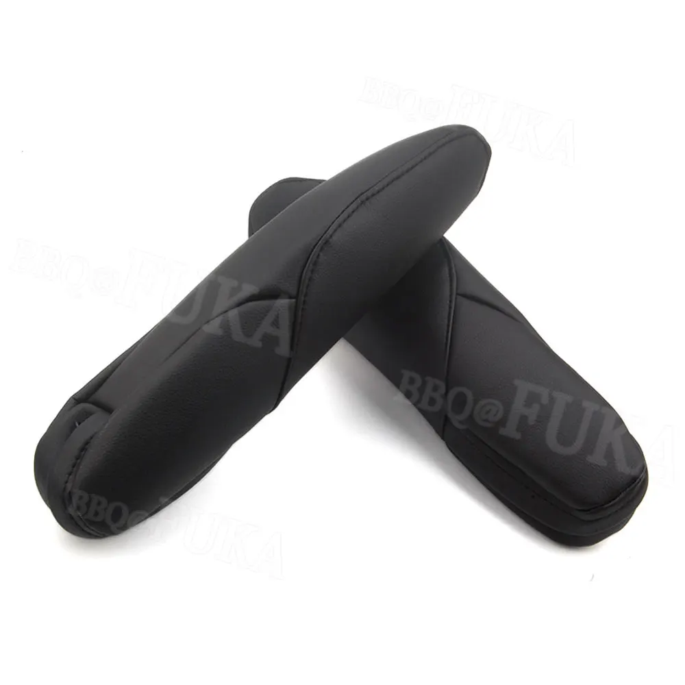 

For Honda CRV CR-V 2010 2011 2012 2013 2014 2015 2016 2017 2pcs/pair Synthetic Leather Seat Armrest Cover Shell Black Accessory