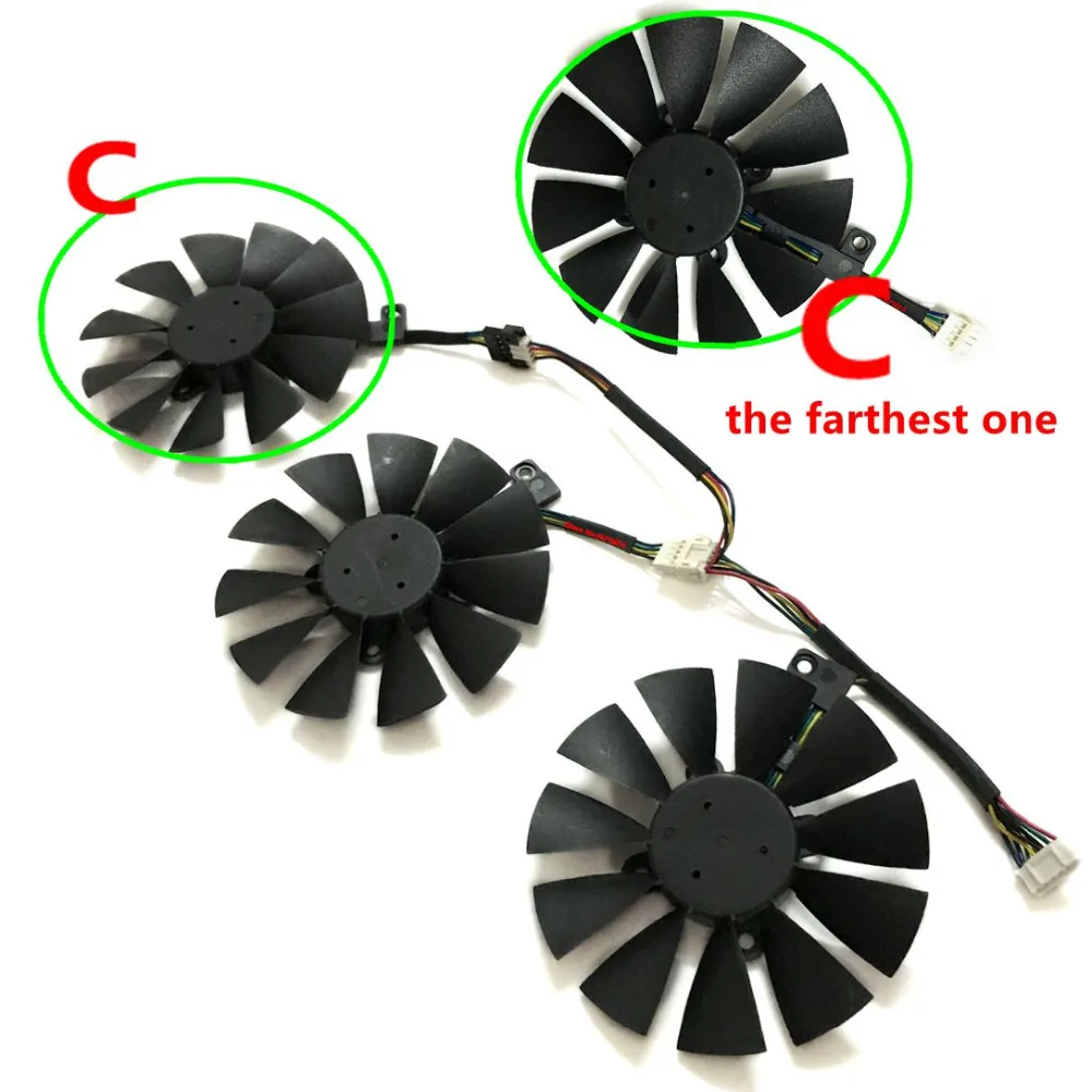 3Pcs/Set T129215SU,VGA GPU Cooler,Graphics Card Fan,For ROG-STRIX-GTX 1080Ti-11G,For ASUS ROG STRIX-GTX 1060-O6G,For ASUS ROG-STRIX-GTX 1070Ti-8G,For ASUS STRIX-GTX 980Ti-DC3-6GD5,For ASUS ROG STRIX-GTX 1080-8G