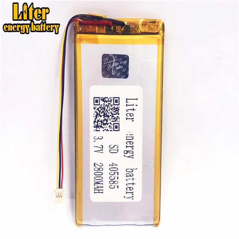 1.0MM 3pin connector 3.7V 405585 3.7V 2800mAh Lithium Polymer Battery tablet pc 7 inch Rechargeable Li-polymer Battery