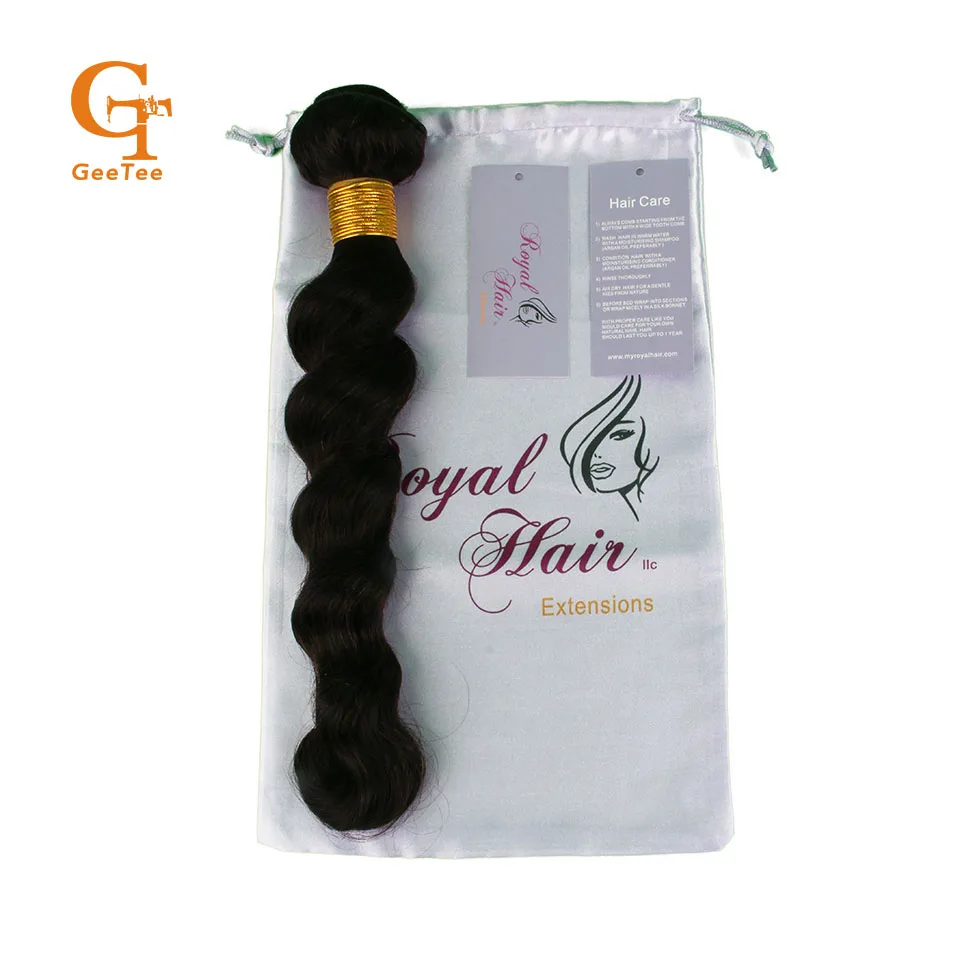 Custom Hair extension packaging satin silk bags and paper swing tags labels,human Virgin hair packing bags and hair care tags