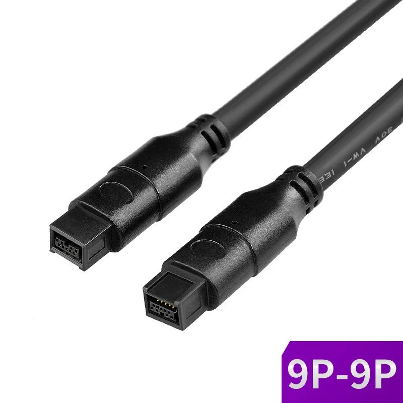 IEEE1394B Data Cable 1394 9P to 9P 9P-9P 9 Pin to 9Pin Industrial Surveillance Camera Cable Firewire 800 Mbps 8M 10M 15M