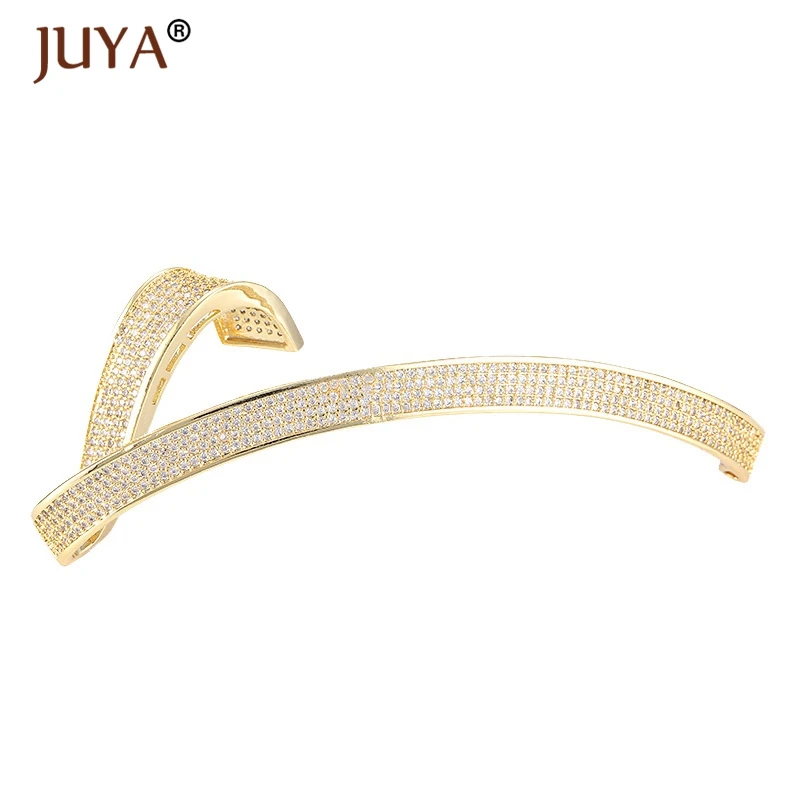 Supplies For Jewelry Wholesale Luxury AAA Zircon Rhinestone Long Pendant Connectors DIY Pearl Necklaces Jewelry Components