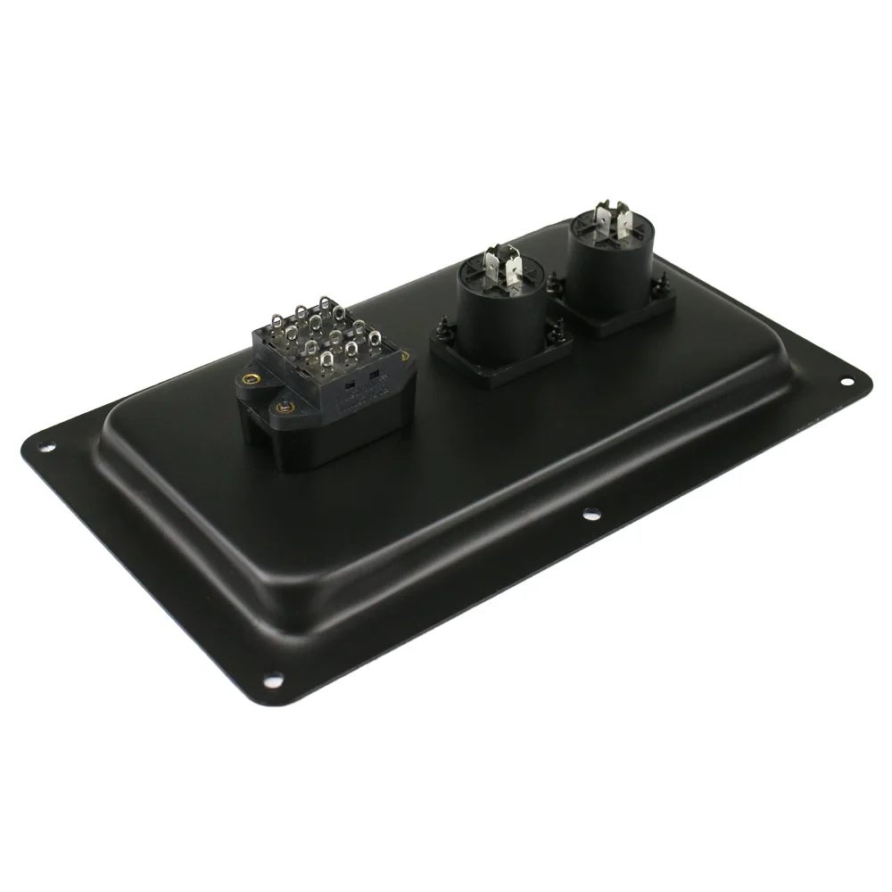 2PCS Metal 200mmm*123mm Stage Speaker Junction Box Dual 4core XLR Connectors Loudspeaker accessories With Switching Function