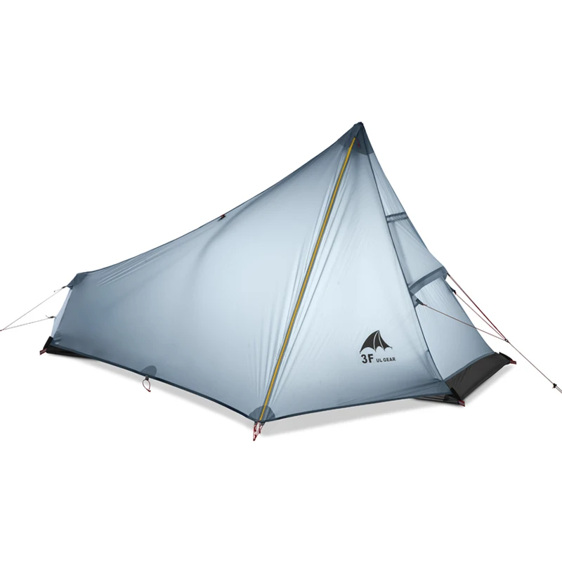 

3F UL GEAR Single Person Tent Oudoor Ultralight Camping Tent 3 Season Professional 15D Nylon Silicon Coating Rodless Tent 740g