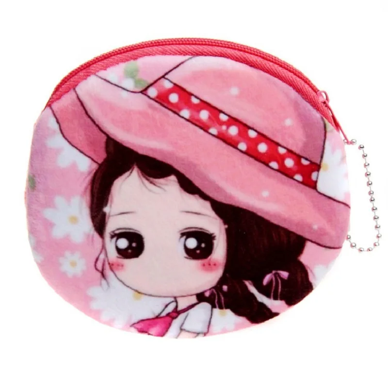 Plush Children Kawaii Short Wallet Women's Cute Cartoon Coin Purse Small Wallet Pouch Money Bag Cateira Bolso Bolsa for Girls
