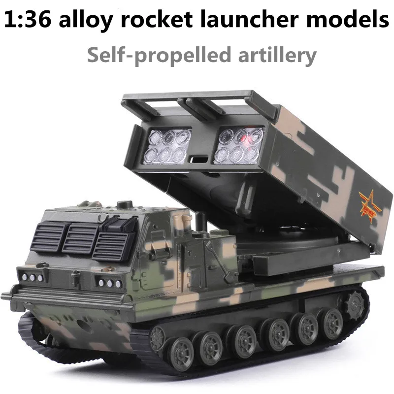 1:36 alloy rocket launcher models,military model, metal diecasts,toy vehicles, pull back & flashing & musical,free shipping