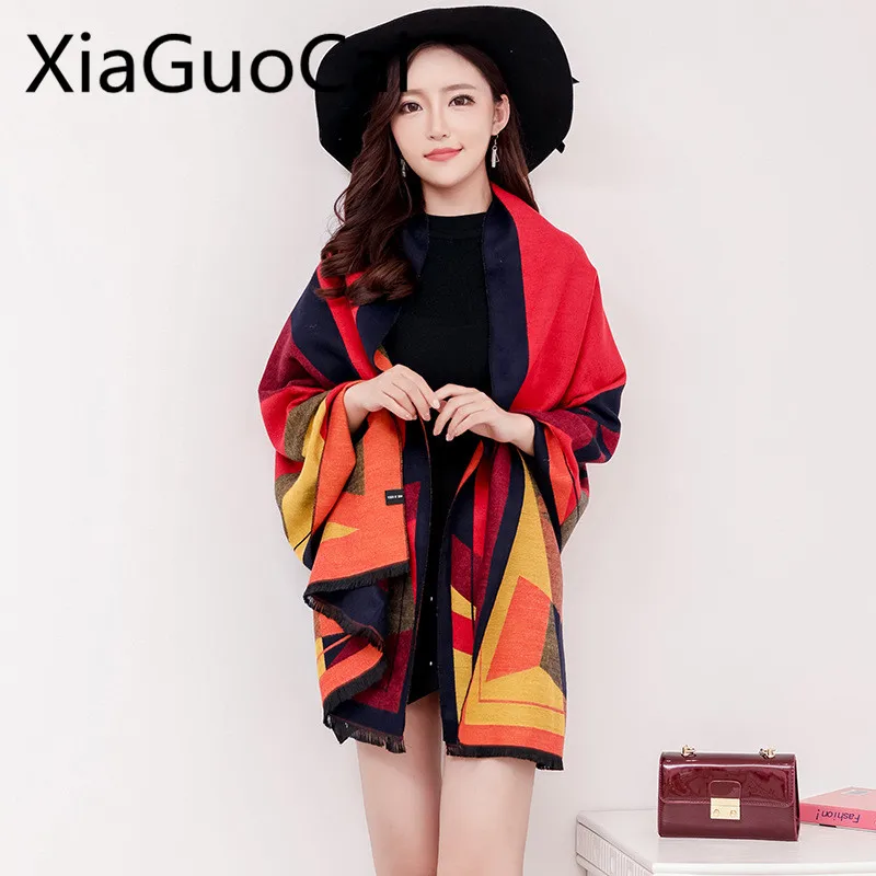 

New Winter Women's Capes & Ponchos Han Edition Open Stitch Female Capes & Ponchos Air Conditioning Shawl Cashmere Warm Collar