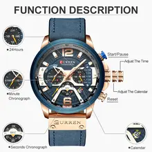 Men's Leather Military Watch #3