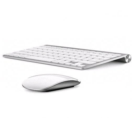 

English 2.4G Ultra-Thin Chocolate Key Wireless Keyboard Mouse Combos for Apple Style Mac Pc Window XP/7/8/10 Smart TvBox