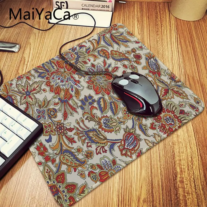 Maiyaca New Design floral background Anti-Slip Durable Rubber Computermats durable office accessory and gift gaming mouse pad