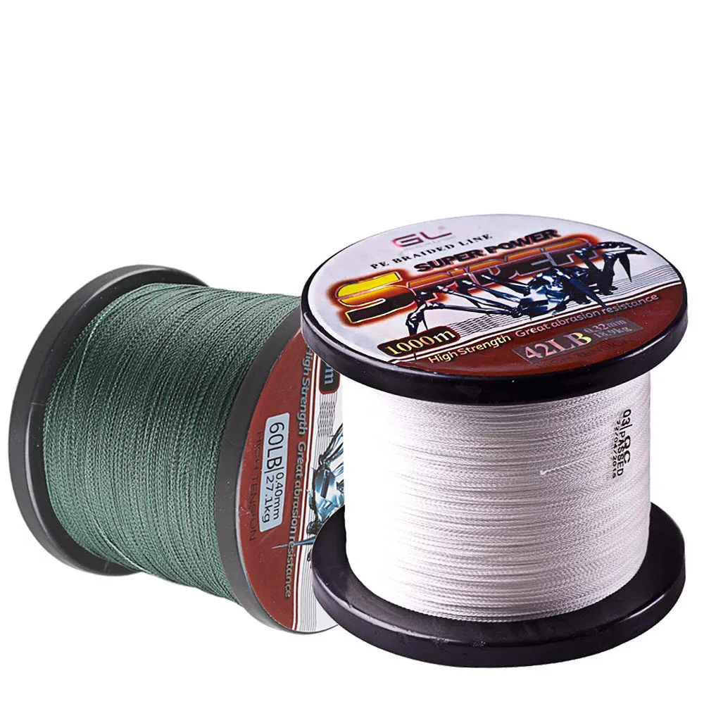 

1000m Super Power Multifilament 4 Strands PE Braided Fishing Line 12-80LB Spider Cord Carp Linha De Multifilamento Para Pesca