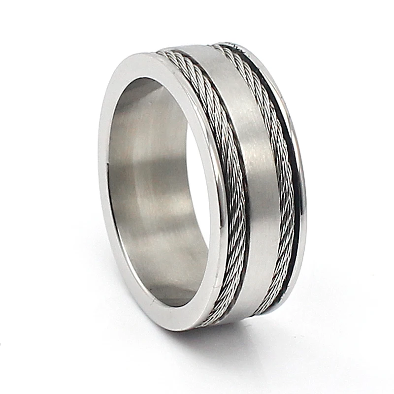 men rings stainless steel brand fashion jewelry ring with wire size 12 10 9 11 13