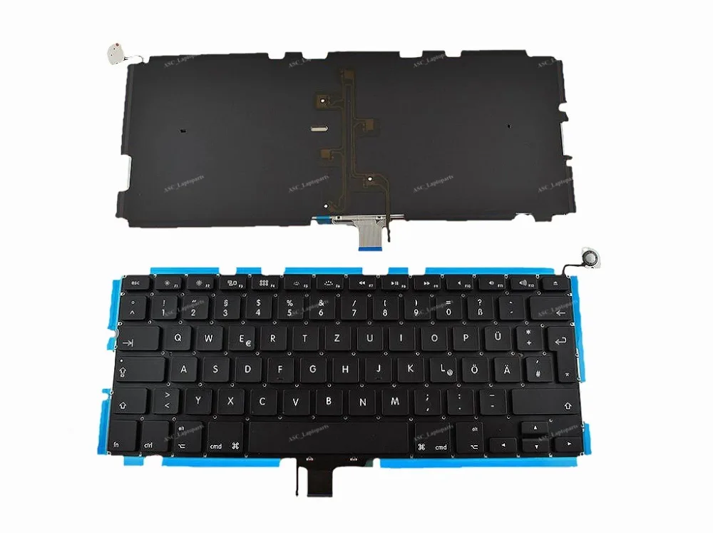 

New GR German Teclado Keyboard For Apple Macbook Pro 13" A1278 2009 2010 2011 2012 Laptop Backlit Black NO Frame