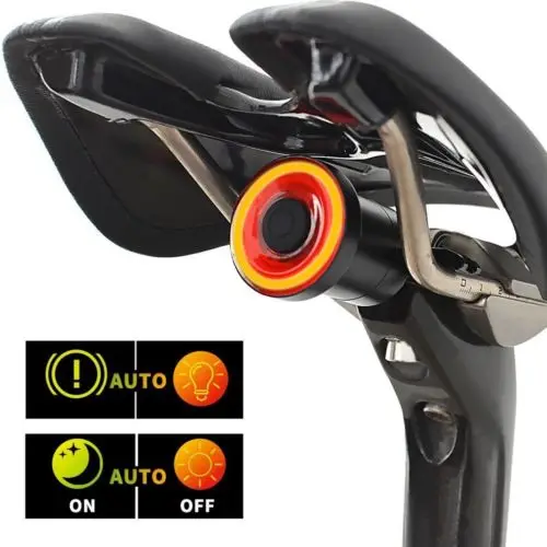 Bicycle Taillights Intelligent Sensor Turn Signal Brake lights USB xlite100 Road MTB Bike Saddle Rear Rechargeable Smart Light