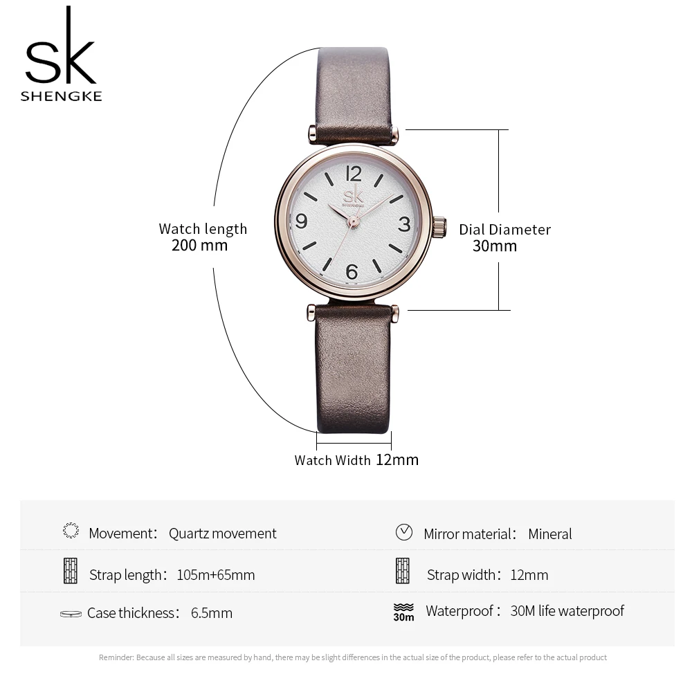 Shengke SK-Montre-bracelet analogique à quartz pour femme, marque de luxe, classique et décontractée