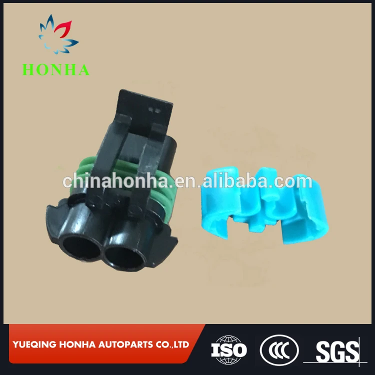 

Free shipping 10 pcs 2pin for Delphi 2 Way Female Sensor Plug Auto Car fan plug Connector 15300027