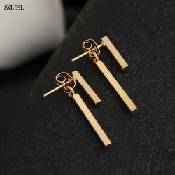 SMJEL 2026 New Fashion Simple T Bar Drop Earring for Women Geometric Ear Jacket Earrings Wedding Gifts S140