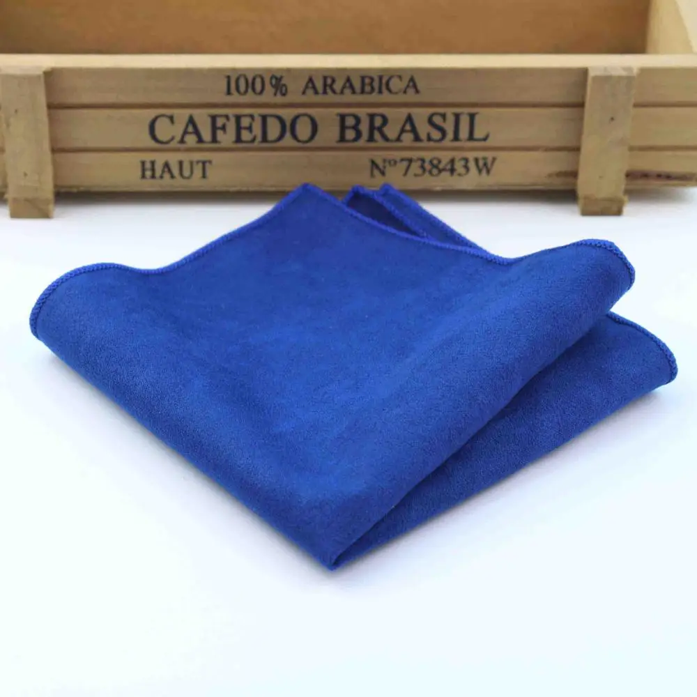 Two-Sided Solid Micro Suede Pocket Square for Men, Soft and Stylish