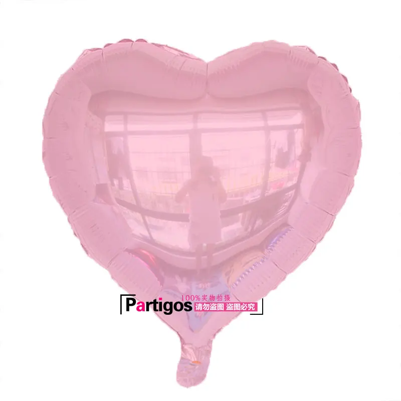 9pcs/lot 18 inch Pure Heart Foil Balloons Helium Pearl Pink Purple Wedding Events Birthday Party Decor Valentine\'s Day Gift Ball