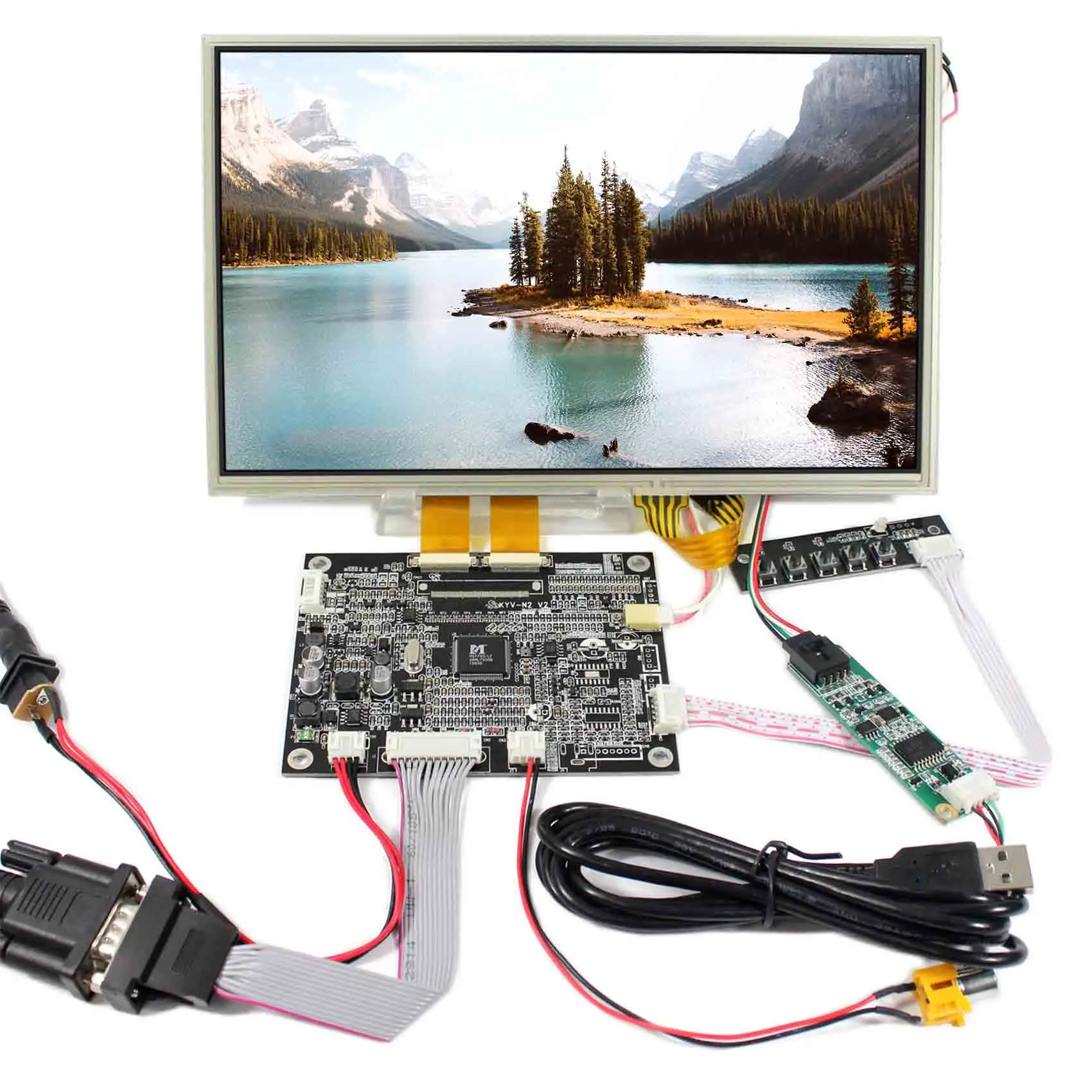 

10.2inch 800x480 AT102TN03 LCD With Resistive Touch Panel VS102TP-A2+VGA AV LCD Controller Board KYV-N2 V2