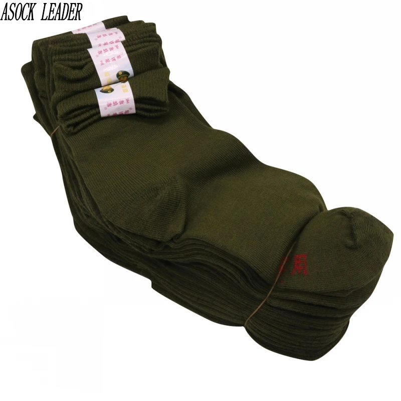 Asock Leader 1 Pairs Men Socks Chinese Army Style Cotton Socks Army Socks Black Army Green Navy Dark Gray White