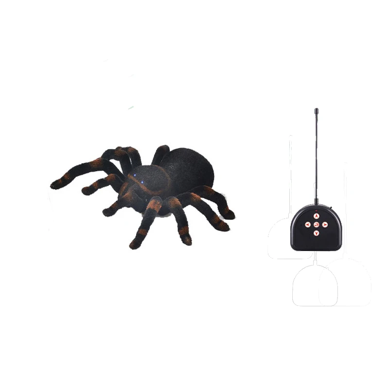 Spiders New Four Channel Remote Control Robot Simulated Tarantula Black Widow Spider Ready-to-go Boy Electric Toys 5-7 Years