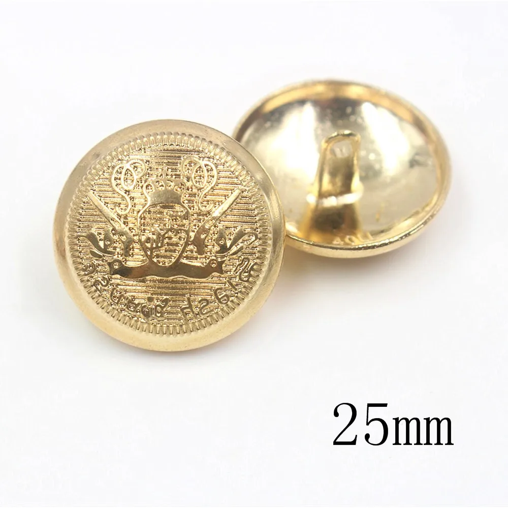 10pcs/lot classical metal buttons for clothes gold color sweater coat decoration shirt buttons accessories DIY JS-0160