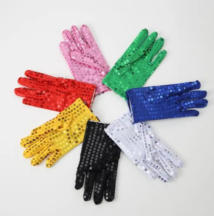 performance gloves sparkle sequin dance gloves for adult kids fancy dress event party supplies Xmas halloween costume accessory