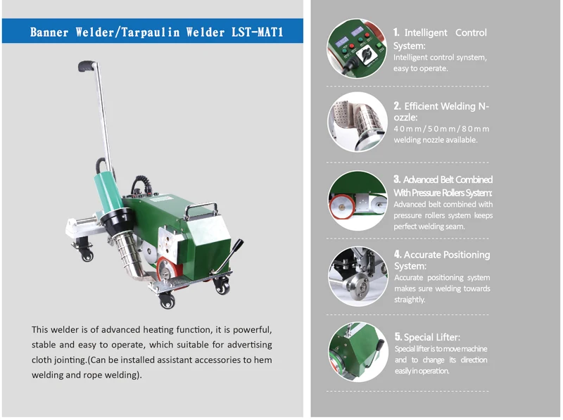 New Arrival Automatic hot air pvc welder with hot gun 4200w Overlap Hot Air Welder