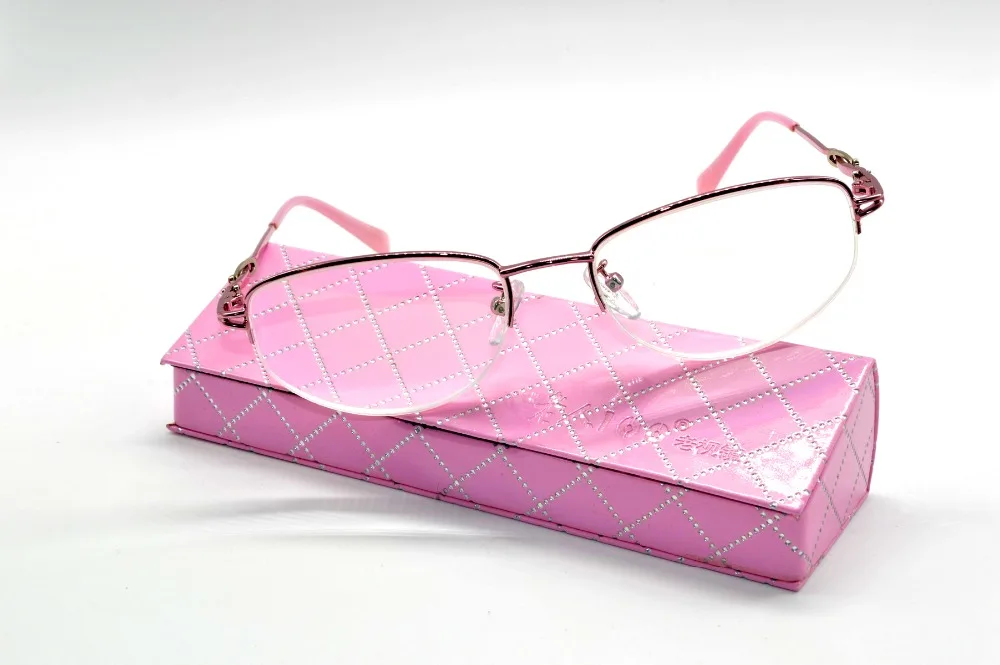 [READING GLASSES WITH CASE ]2016 NEW Titanium ALLOY SUPER LIGHT PINK MULTILAYER COATED LENS LADIES WOMEN  +1+1.5+2+2.5+3+3.5+4