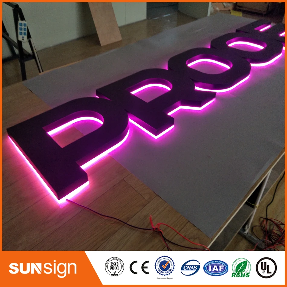 Top grade Backlit letter bulb acrylic led channel sign