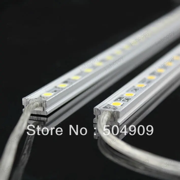 

Lot=5x 50cm 30-LED SMD 5050 Strip Grill Lights Bar Groove Hard Rigid Waterproof IP65 DC 12V Pure White