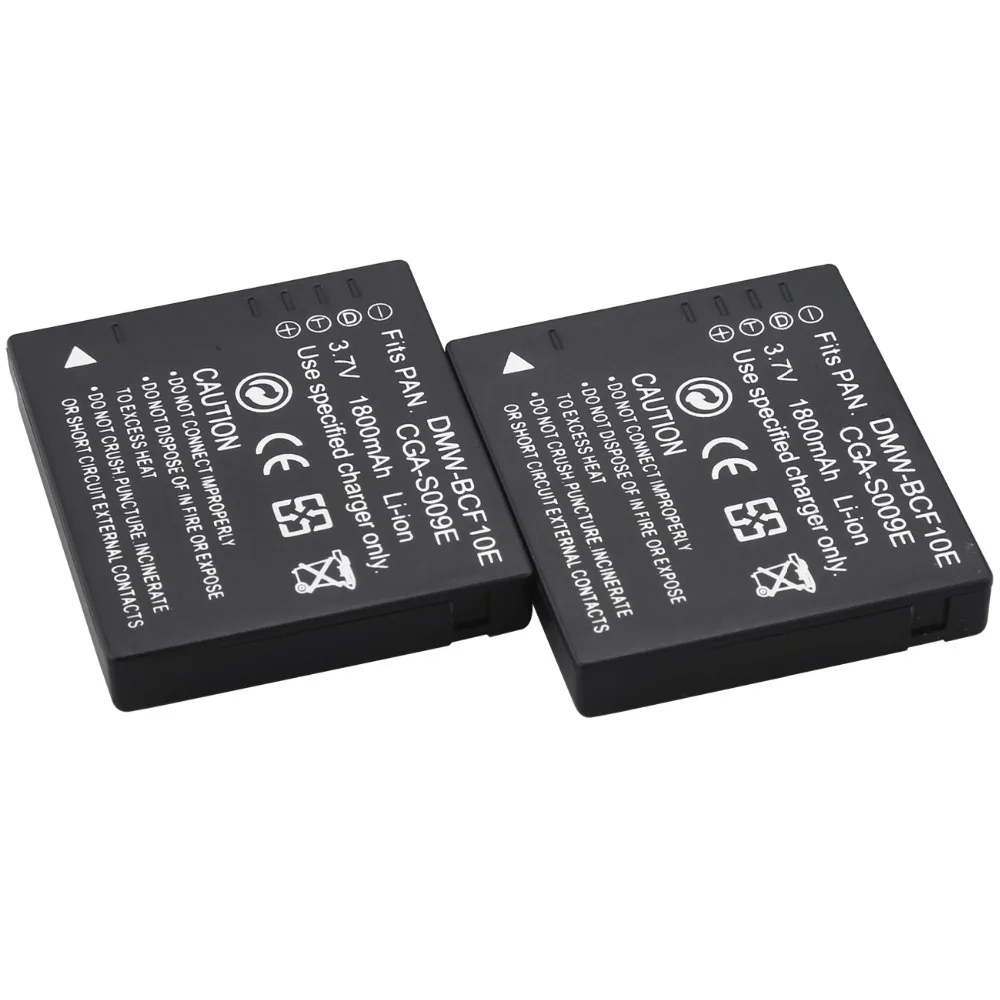 2x Probty DMW-BCF10E DMW BCF10e Cam Batteries + charger for Panasonic DMC-FS12 FS15 FS25 FS4 FS42 FS6 FS7 FX40 FX48 FX550 FH1