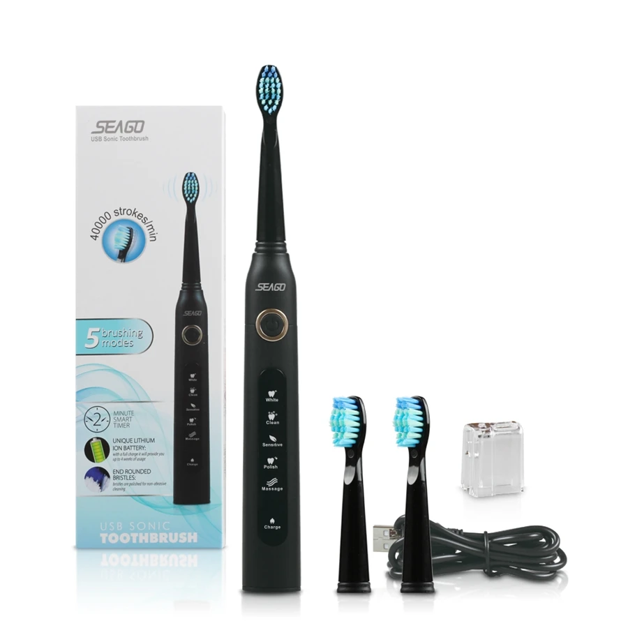 Seago Soft Toothbrush Sonic Electric Toothbrush Automatic Sonice Cepillo De Dientes Automatico With USB Charging 5 Models Sg507