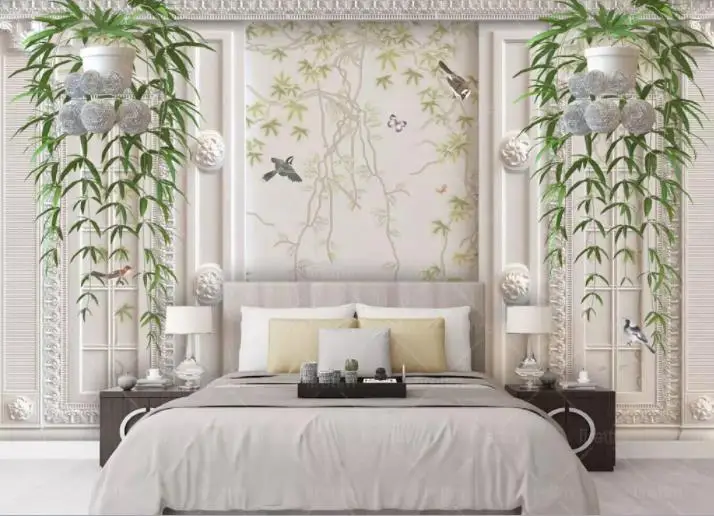 Custom Wall papers Home Decor The New Hanging green vine Living room Bedroom TV Background Photo Wallpaper