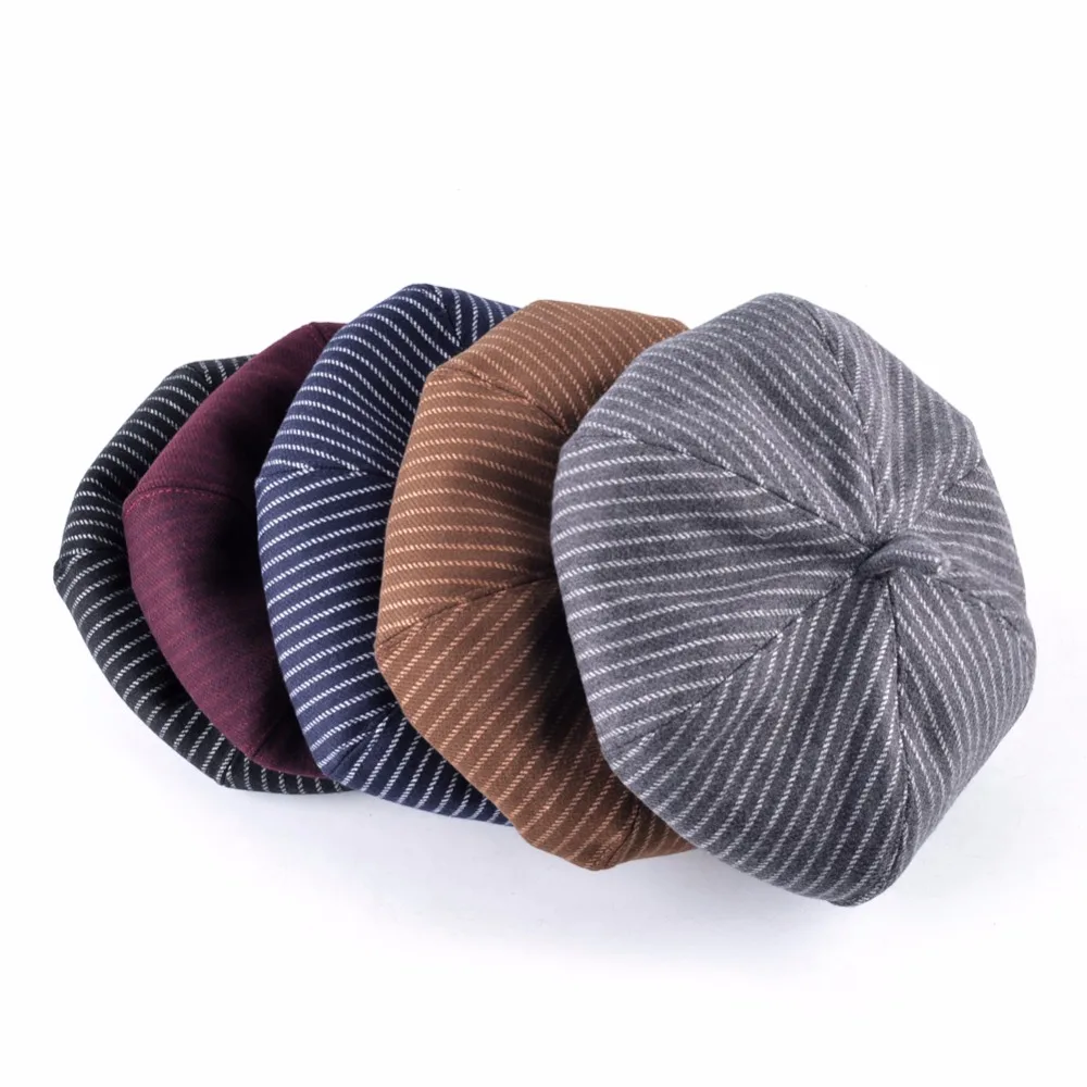 Cotton hats for Boys Berets Spring Casual Peaked cap kids Gorras Planas Children Striped Newsboy Caps girls Autumn Beret bone