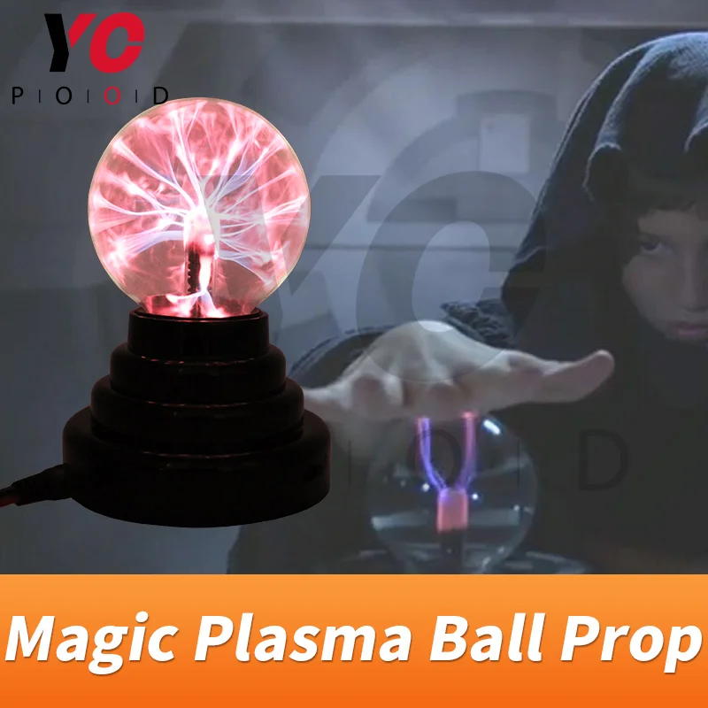 Magic Plasma Ball Prop Escape Room Game Supplier touch the plasma ball in certain time to open door press button trigger YOPOOD