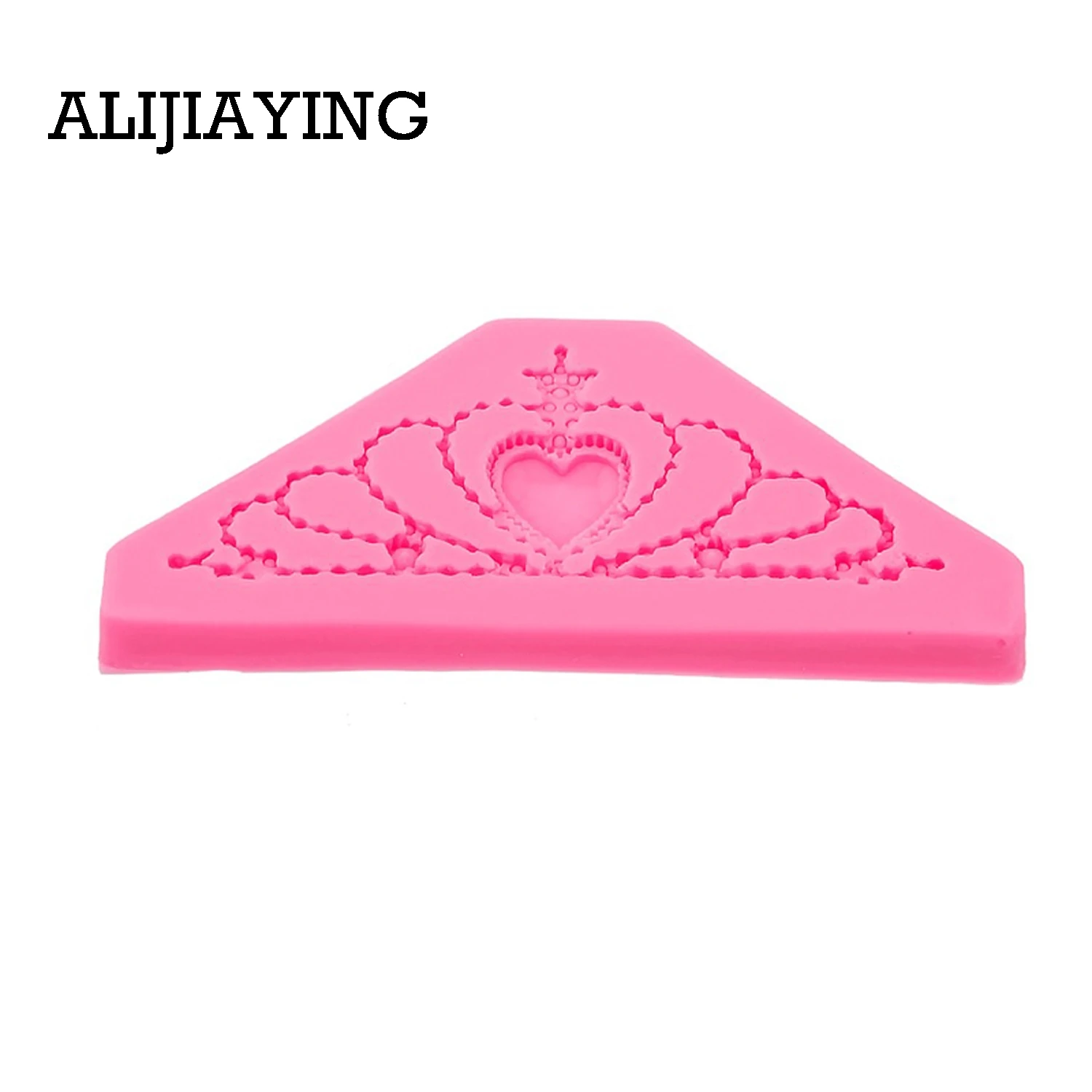 M0531 1Pcs 3D Crown Cake Silicone Baking Molds Tiara Cake Border Fondant Cake Decorating Tools DIY Gumpaste Chocolate Moulds